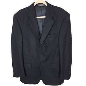 Gian Franco Rufini Mens 42R Black Cashmere Blend 3-Button Suit Blazer Italy